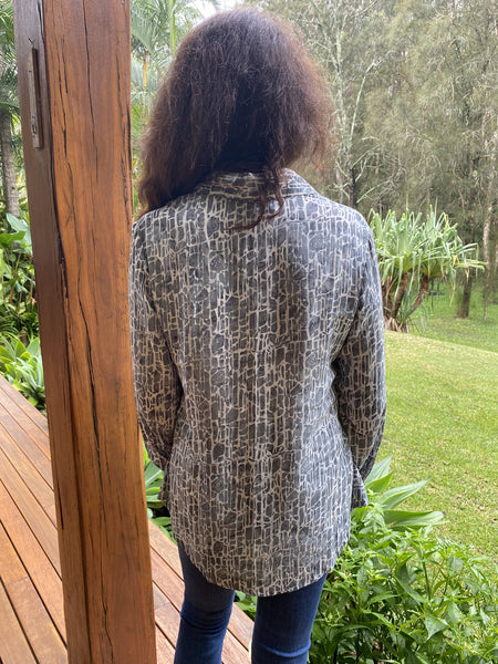 Alesha Shirt Grey Lattice