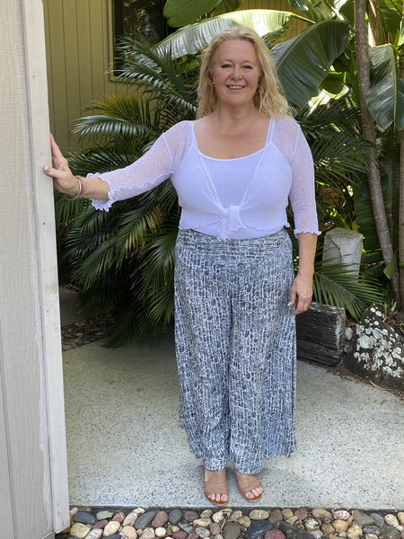 Bell Trouser Grey Lattice