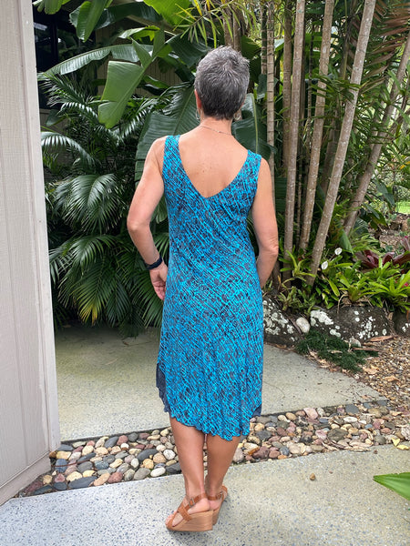 Brea Dress Turquoise Lattice