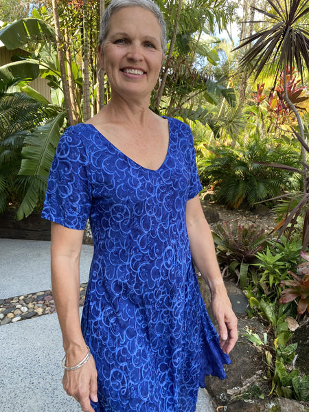 Brianna Dress Lapis Ohm NEW