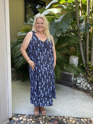 Ellie Dress Indigo Love Chain