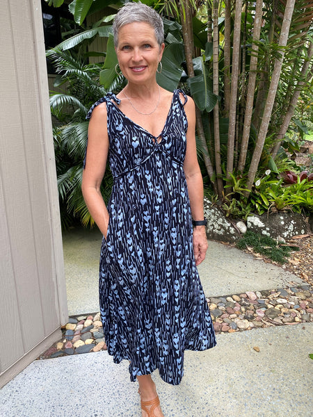 Ellie Dress Indigo Love Chain