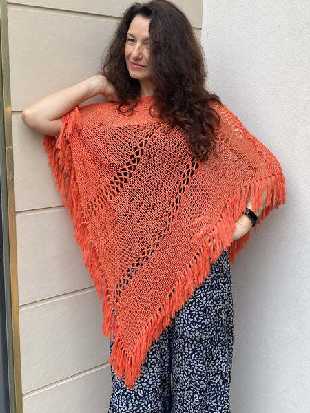 Gemma Poncho Shawl Mandarine