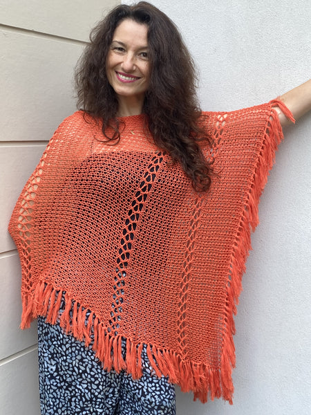 Gemma Poncho Shawl Mandarine