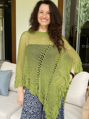 Gemma Poncho Shawl Olive