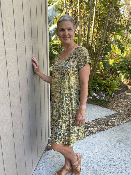 Laura Dress Earthy Lotus NEW