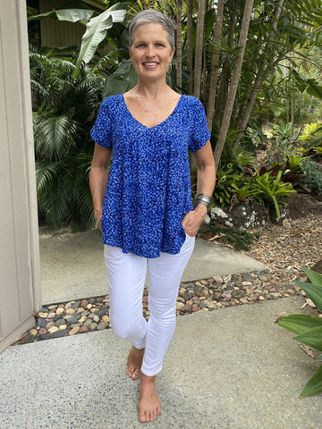 Kesha Top Cobalt Stone