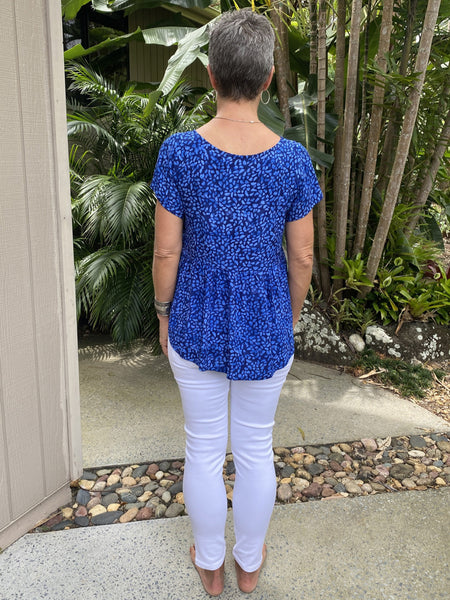 Kesha Top Cobalt Stone