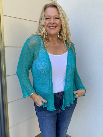 Shrug-Turquoise Green
