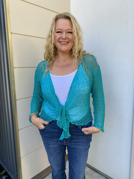 Shrug-Turquoise Green